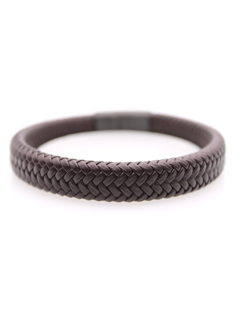 Men's Braided Leather Bracelet - Brown